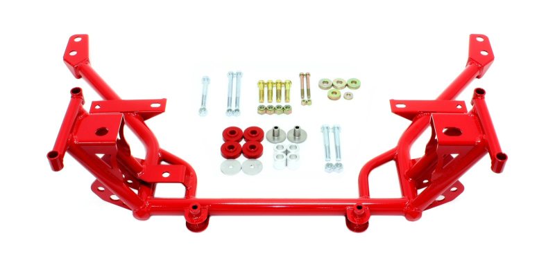 BMR K-MEMBER TUBULAR STANDARD MOUNTS RED (05-14 MUSTANG S197) - eliteracefab.com