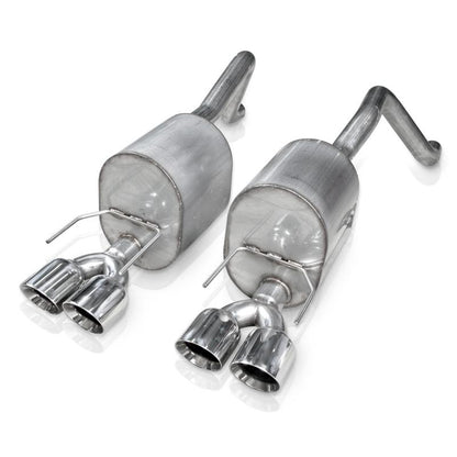 Stainless Works 2009-13 C6 Corvette Axleback 2-1/2in Dual Chambered Turbo Mufflers Quad 4in Tips Stainless Works