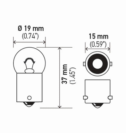 Hella Bulb 5637 24V 10W Ba15S B6 (2)