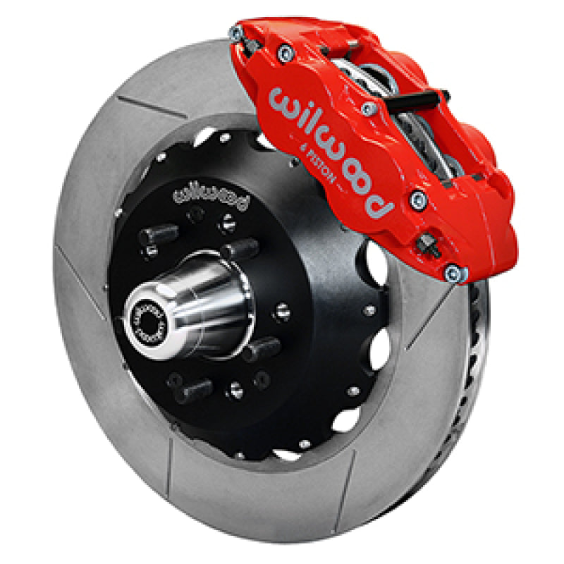 Wilwood 55-57 Chevy Bel Air Superlite 6R Kit, 5 x 4.50in/4.75in Hub - 14.00in Slotted Rotor - Red Wilwood