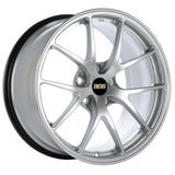 BBS RI-A 18x8.5 5x114.3 ET35 Diamond Silver Wheel -82mm PFS/Clip Required