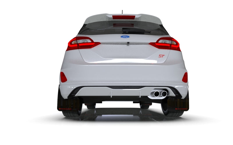 Rally Armor 18-22 Ford Fiesta ST MK8 Black UR Mud Flap w/ Orange Logo