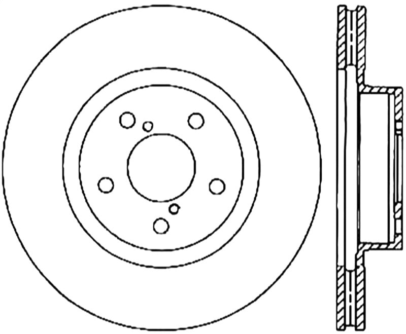 StopTech Power Slot 05-08 LGT Front Right CRYO Slotted Front Right Rotor Stoptech