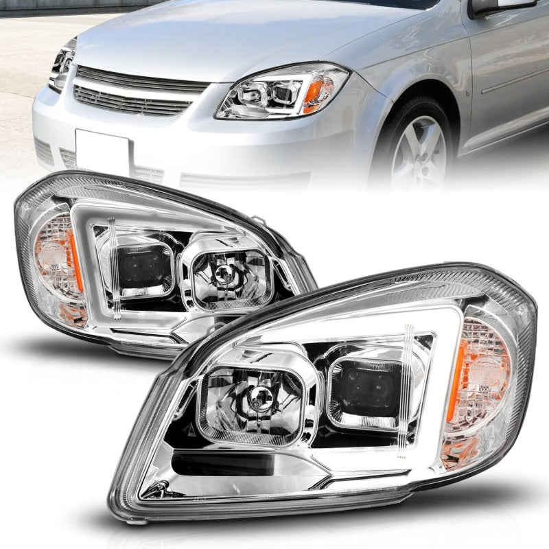 ANZO CHEVY COBALT 05-10/ PONTIAC G5 07-09 PROJECTOR PLANK STYLE HEADLIGHTS CHROME - 121576 ANZO
