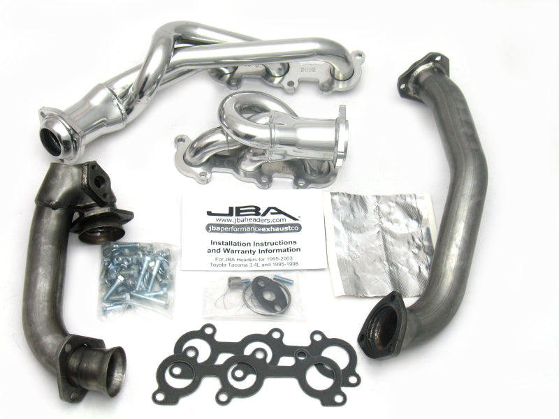 JBA 01-04 Toyota 3.4L V6 w/o EGR 1-1/2in Primary Silver Ctd Cat4Ward Header JBA