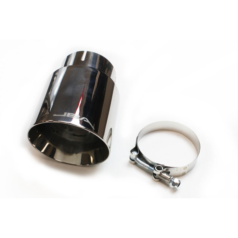 JBA 3in x 4in x 7-5/8in Double Wall Polished Chrome Tip - Clamp On JBA