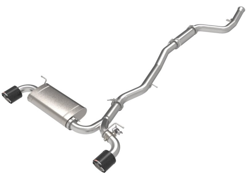 aFe POWER Takeda 2021 Toyota Supra 2.0L (t) 2.5in-3in 304 SS CB Exhaust w/ Carbon Tips - eliteracefab.com