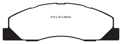 EBC 09-11 Dodge Ram 2500 Pick-up 5.7 2WD/4WD Yellowstuff Front Brake Pads - eliteracefab.com