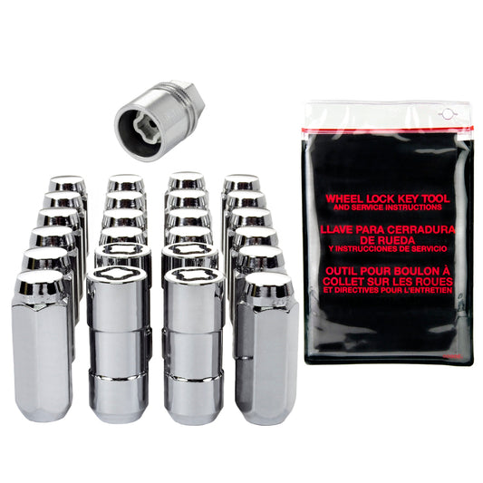 McGard M14x2.0 Chrome 6 Lug Wheel Install Kit Cone Seat - 84605