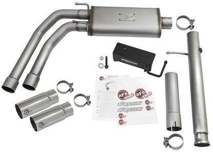 aFe Rebel Series CB 3in Middle Side Exit SS Exht w/Polish Tips 09-16 Chevy Silverado/GMC Sierra 1500 aFe