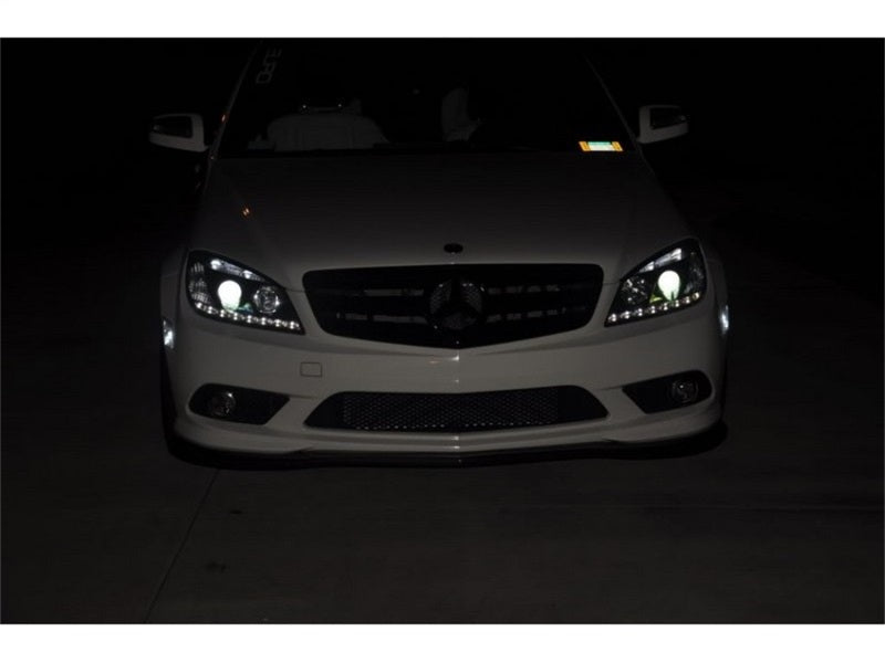 Spyder Mercedes Benz C-Class 08-11 Projector Headlights Halogen - DRL Blk PRO-YD-MBW20408-DRL-BK - eliteracefab.com