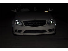 Load image into Gallery viewer, Spyder Mercedes Benz C-Class 08-11 Projector Headlights Halogen - DRL Blk PRO-YD-MBW20408-DRL-BK - eliteracefab.com