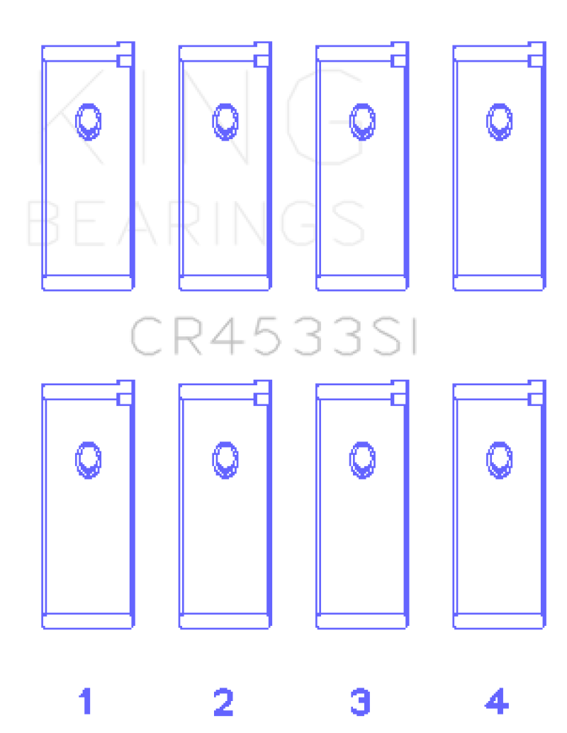 King Nissan QR25DE DOHC 16 Valves (Size +0.5) Rod Bearing Set King Engine Bearings