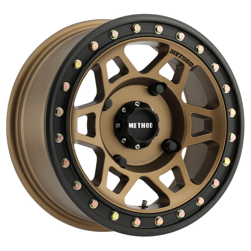 Method MR405 UTV Beadlock 15x7 4+3/+13mm Offset 4x156 132mm CB Method Bronze w/Matte Blk Ring Wheel - eliteracefab.com