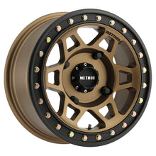 Load image into Gallery viewer, Method MR405 UTV Beadlock 15x7 4+3/+13mm Offset 4x156 132mm CB Method Bronze w/Matte Blk Ring Wheel - eliteracefab.com