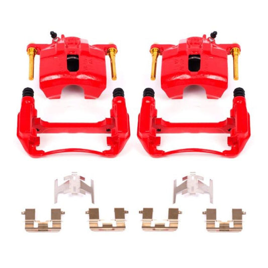 Power Stop 97-99 Acura CL Front Red Calipers w/Brackets - Pair - eliteracefab.com