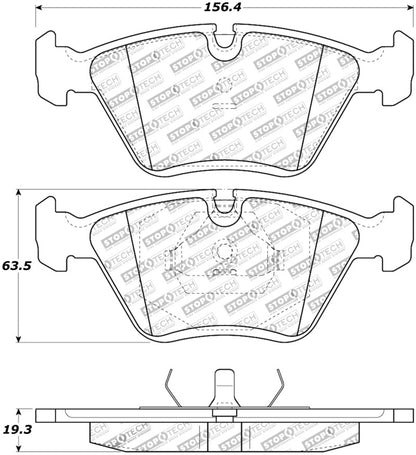 StopTech 95-99 BMW M3 / 01-07 M3 E46 / 89-93 M5 / 98-02 Z3 M series Front Brake Pads - eliteracefab.com