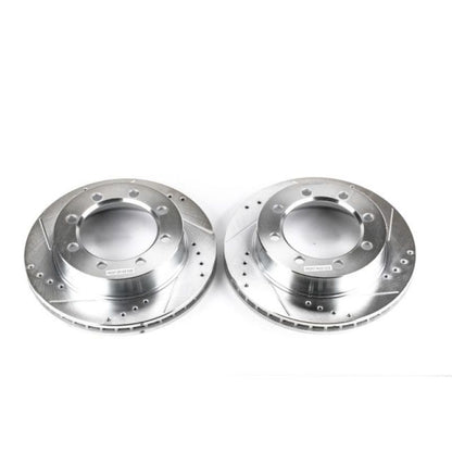 Power Stop 95-99 Ford F-250 Front Evolution Drilled & Slotted Rotors - Pair PowerStop