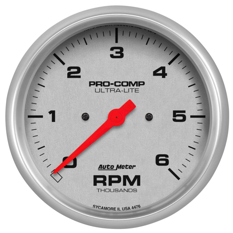 AutoMeter Ultra-Lite 5in. 0-6K RPM In-Dash Tachometer Gauge 4476