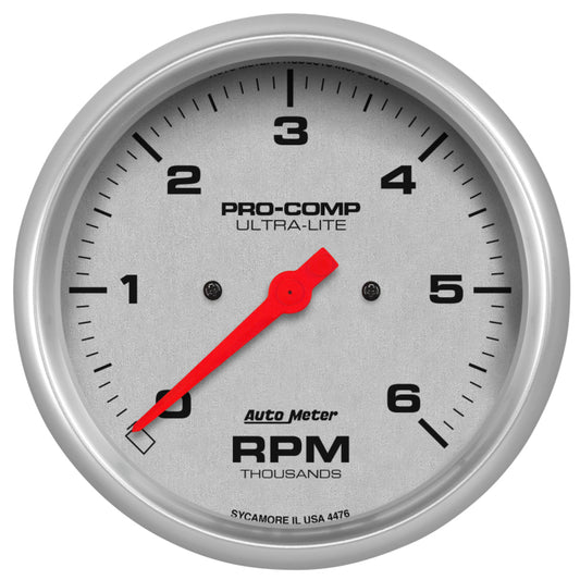 AutoMeter Ultra-Lite 5in. 0-6K RPM In-Dash Tachometer Gauge 4476