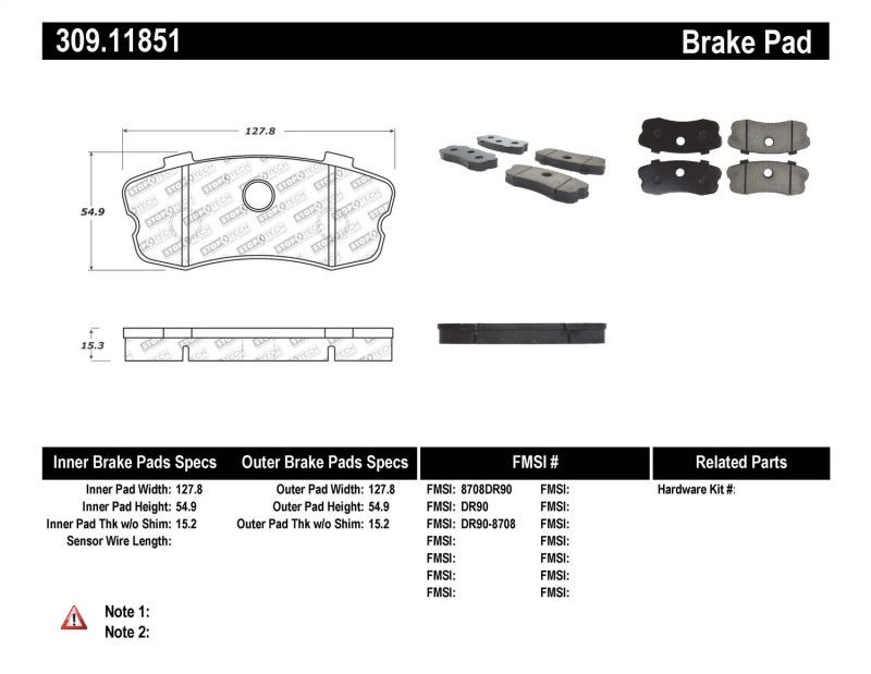 StopTech Performance 06-09 Chvy Corvette Z06 Rear Brake Pads - eliteracefab.com