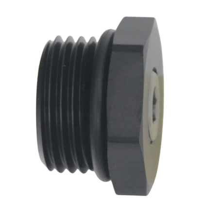 DeatschWerks 8AN ORB Male Plug Fitting with 1/8in NPT Gauge Port - Anodized Matte Black