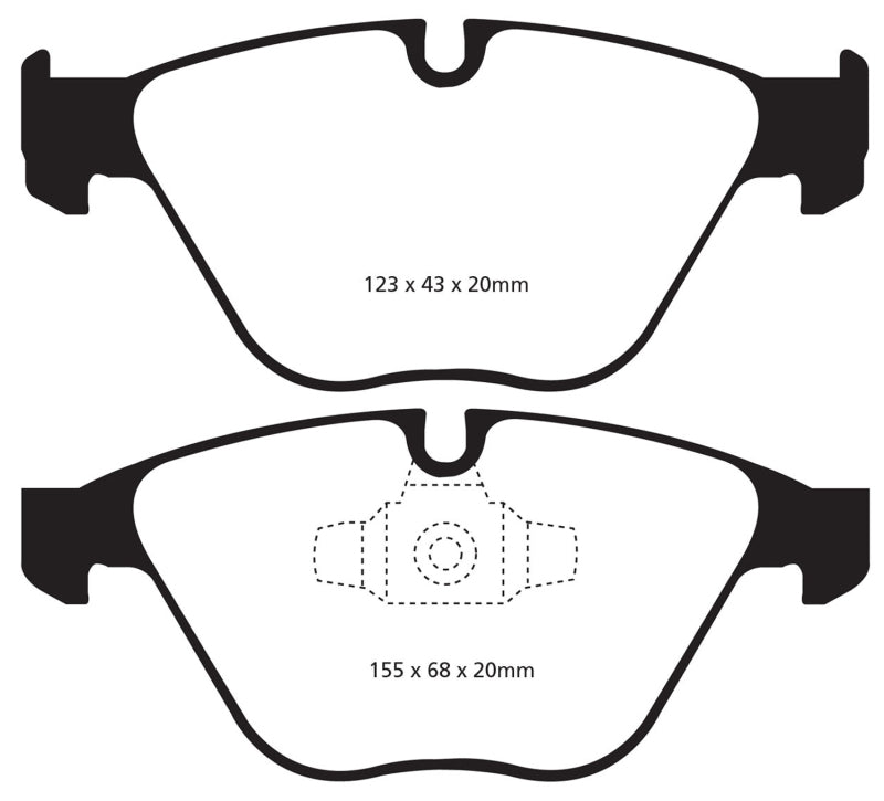 EBC 13+ BMW X1 2.0 Turbo (28i) Yellowstuff Front Brake Pads - eliteracefab.com