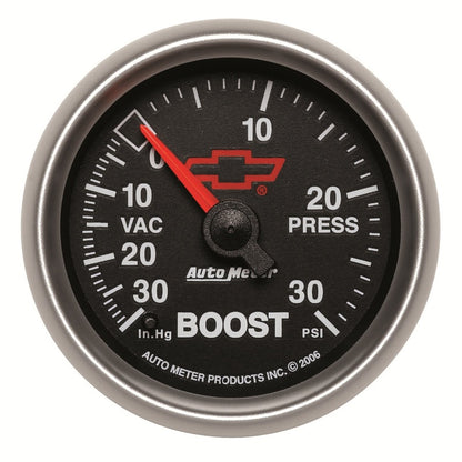 Autometer Sport-Comp II GM 52mm 30 PSI Mechanical Boost Vacumm Gauge 3603-00406