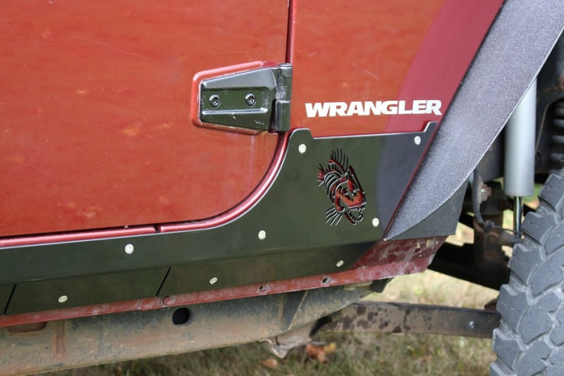 Fishbone Offroad 07-18 Jeep Wrangler JK 4 Door Rocker Guards Scale Armor Fishbone Offroad