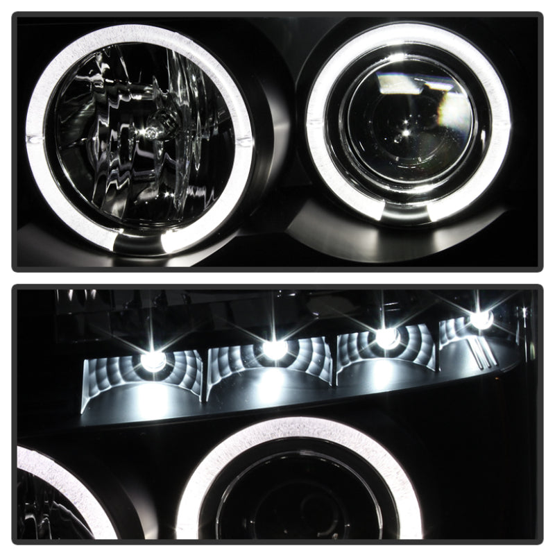 Spyder Nissan Titan 04-14/Armada 04-07 Projector Headlights LED Halo LED Blk PRO-YD-NTI04-HL-BK - eliteracefab.com