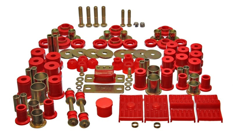 Energy Suspension 67-69 Chevrolet Camaro (w/multi leaf springs) Red Hyper-flex Master Bushing Set