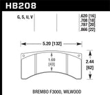 Hawk Performance DTC-60 Front Brake Pads - HB208G.708