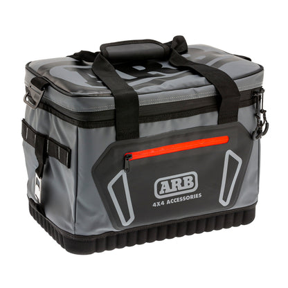 ARB Cooler Bag Charcoal w/ Red Highlights 15in L x 11in W x 9in H Holds 22 Cans - eliteracefab.com