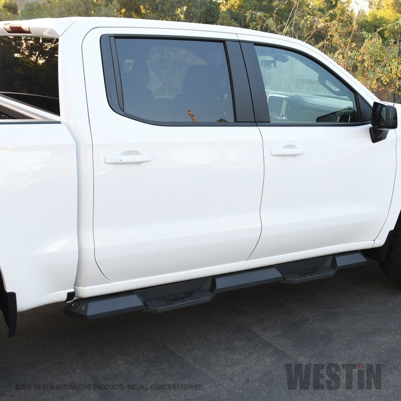 Westin 2019 Chevrolet Silverado/Sierra 1500 Crew Cab Xtreme Nerf Step Bars - Textured Black - eliteracefab.com