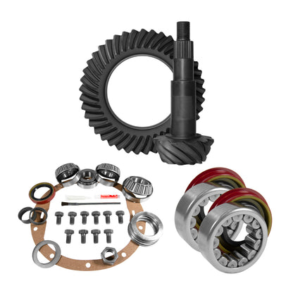 Yukon 8.5in GM 3.73 Rear Ring & Pinion Install Kit Axle Bearings 1.625in Case Journal Yukon Gear & Axle