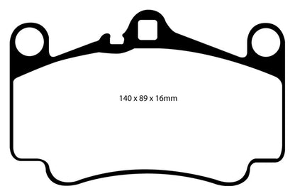 EBC 03-05 Porsche 911 (996) (Cast Iron Rotor only) 3.6 Carrera 4S Redstuff Front Brake Pads - eliteracefab.com