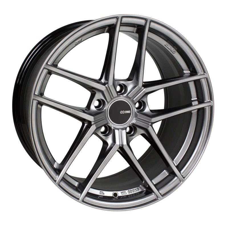 Enkei TY5 18x8 5x114.3 50mm Offset 72.6mm Bore Hyper Silver Wheel Enkei