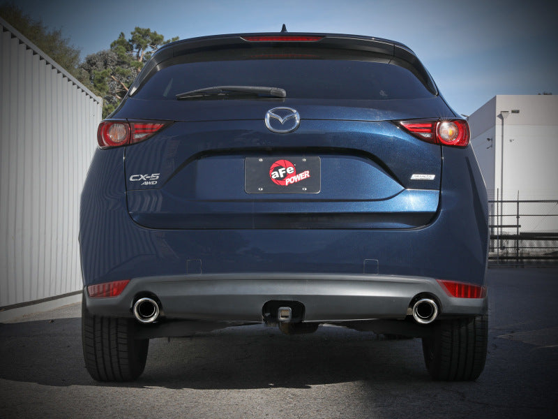 aFe Takeda 17-21 Mazda CX-5 2.5L (t) 2.5in. SS Axle-Back Exhaust System w/Polished Tips aFe