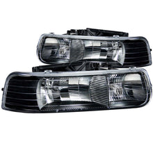 Load image into Gallery viewer, ANZO USA Chevrolet Silverado Crystal Headlights Black; 1999-2002 - eliteracefab.com