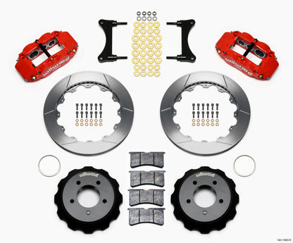 Wilwood Narrow Superlite 6R Front Hat Kit 12.88in Red 93-96 Mazda RX7 Wilwood