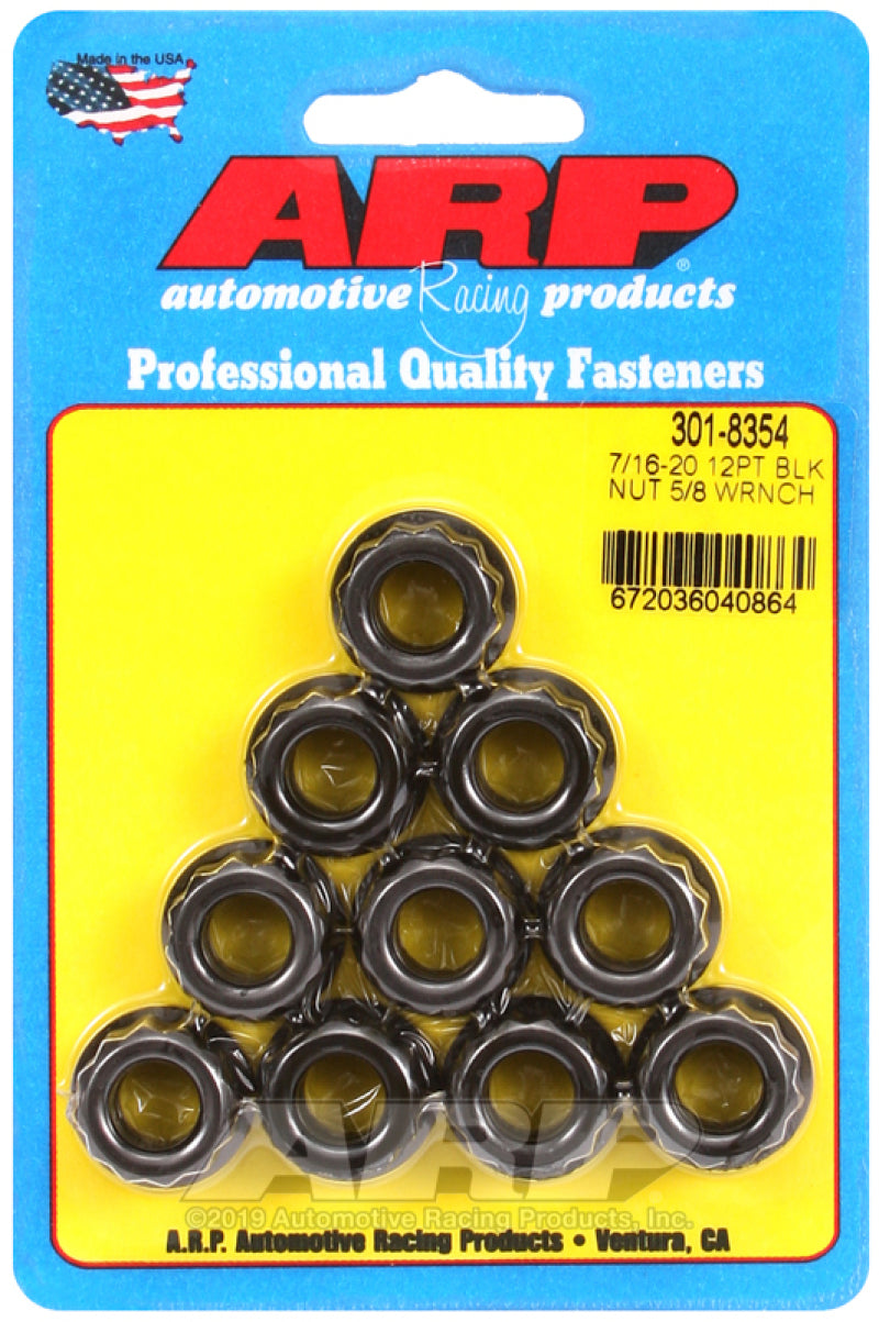 ARP 7/16-20 5/8 Socket 12 pt Nut Kit ARP