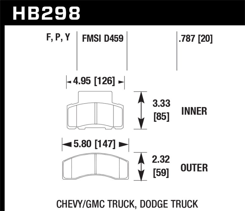 Hawk Performance HPS Brake Pads - HB298F.787 Hawk Performance