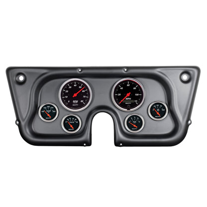 Autometer Designer Black 67-72 Chevy Truck C/K/K5/Suburban Dash Kit 6pc Tach/MPH/Fuel/Oil/WTMP/Volt 7032-DB