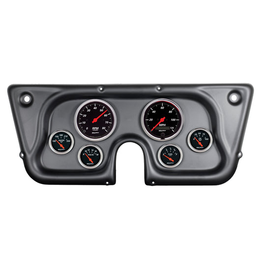 Autometer Designer Black 67-72 Chevy Truck C/K/K5/Suburban Dash Kit 6pc Tach/MPH/Fuel/Oil/WTMP/Volt 7032-DB