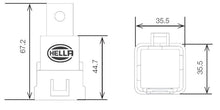 Load image into Gallery viewer, Hella Relay 12V 20/40A Spdt Res Wthr Bkt - eliteracefab.com