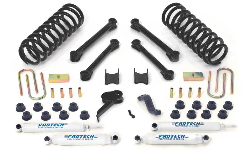 Fabtech 09-13 Dodge 2500/3500 4WD w/Diesel & Auto 4.5in Perf Sys w/Perf Shks - eliteracefab.com