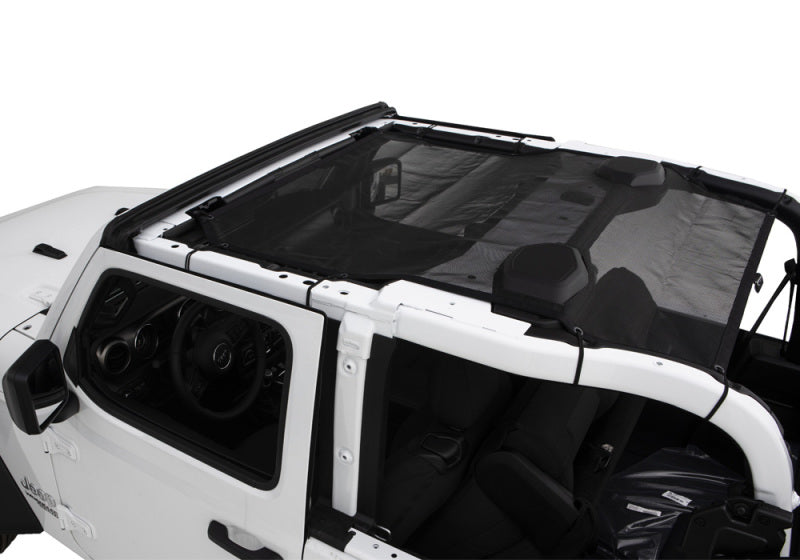 Rampage 2018-2019 Jeep Wrangler(JL) Sport 2-Door Mesh Shade Top - Black - eliteracefab.com