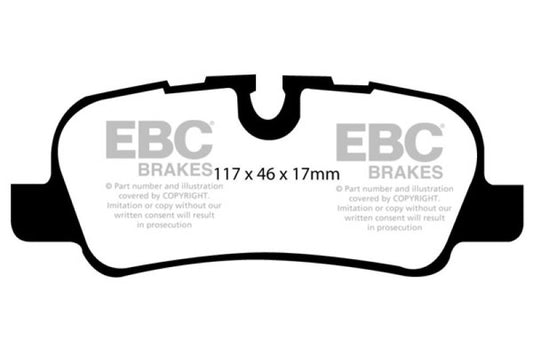 EBC 05-10 Land Rover LR3 4.4 Extra Duty Rear Brake Pads - eliteracefab.com