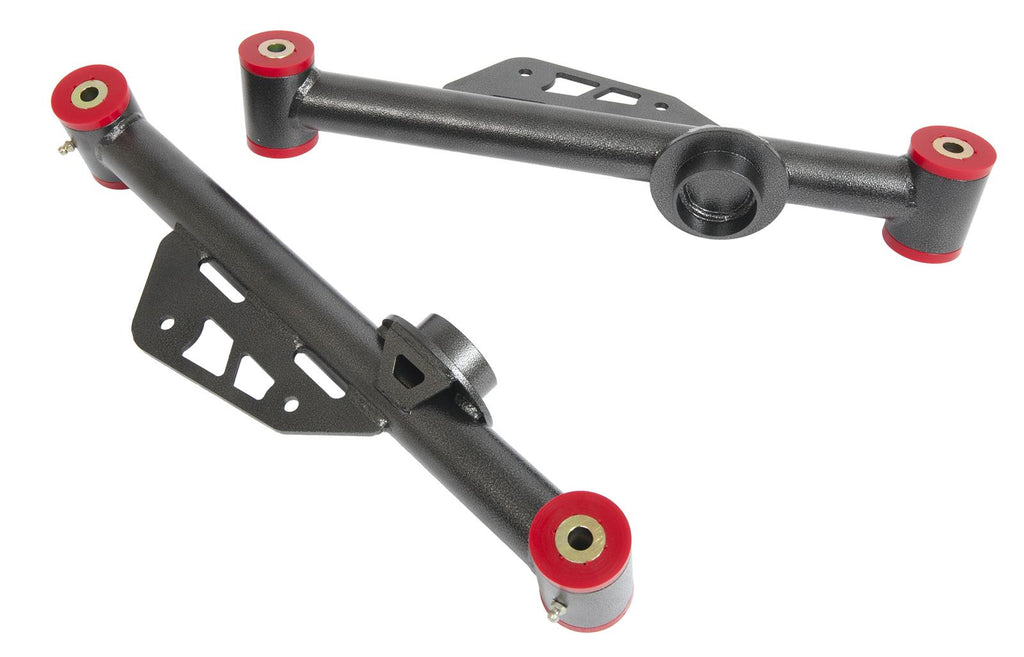 BMR LOWER CONTROL ARMS DOM NON-ADJ POLY BUSHINGS BLACK (79-98 MUSTANG) - eliteracefab.com