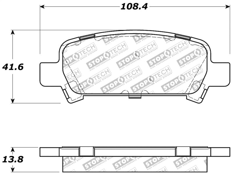 STOPTECH PERFORMANCE 02-03 WRX REAR BRAKE PADS, 309.07700 - eliteracefab.com